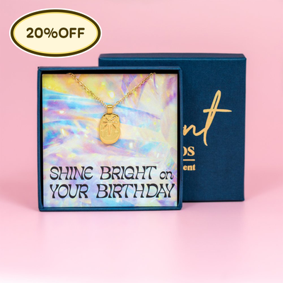 Shine Bright On Your Birthday Gold Necklace