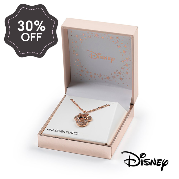 Disney Minnie Mouse Rose Gold Necklace