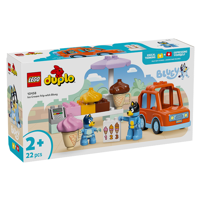 LEGO DUPLO Bluey Ice Cream Trip with Bluey Toy (10458)