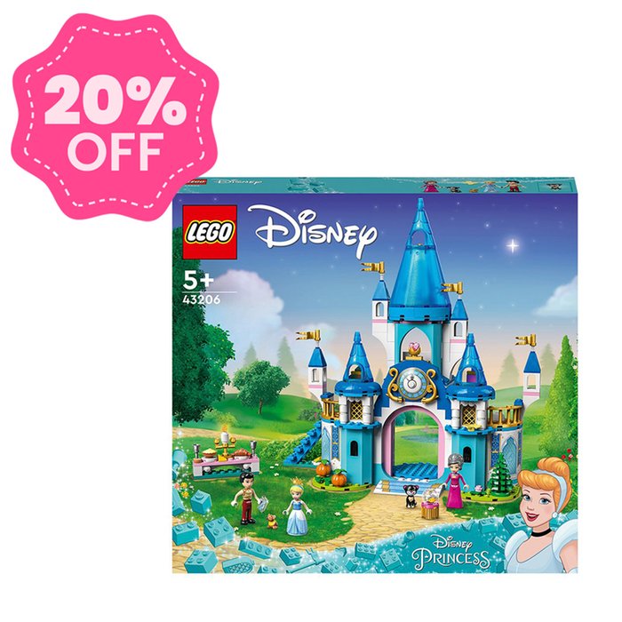 LEGO Disney Cinderella & Prince Charming's Castle (43206)