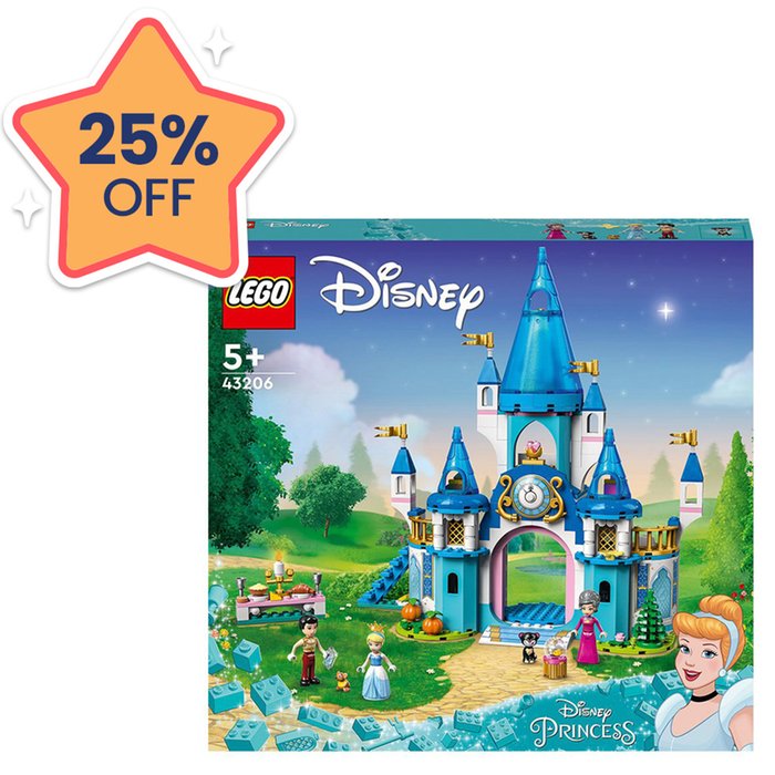 LEGO Disney Cinderella & Prince Charming's Castle (43206)