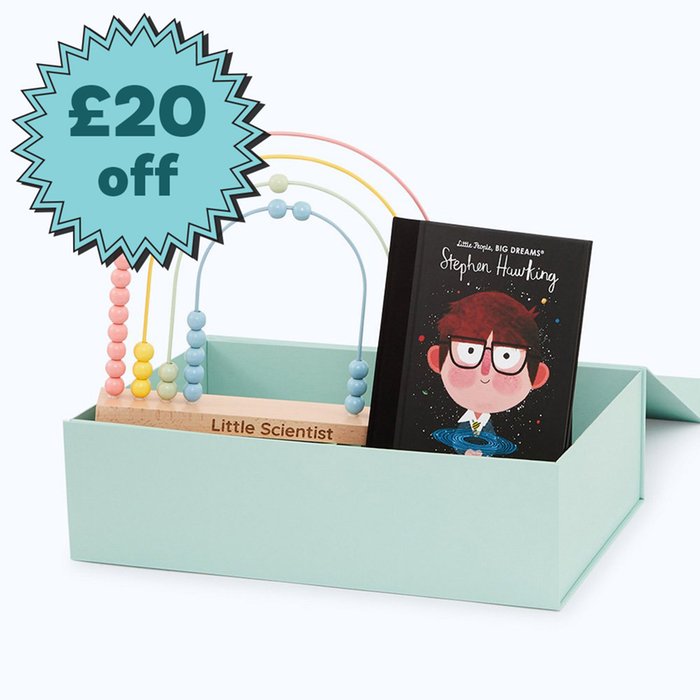 My 1st Years Little Learner Stephen Hawking Book, Wooden Toy & Gift Box