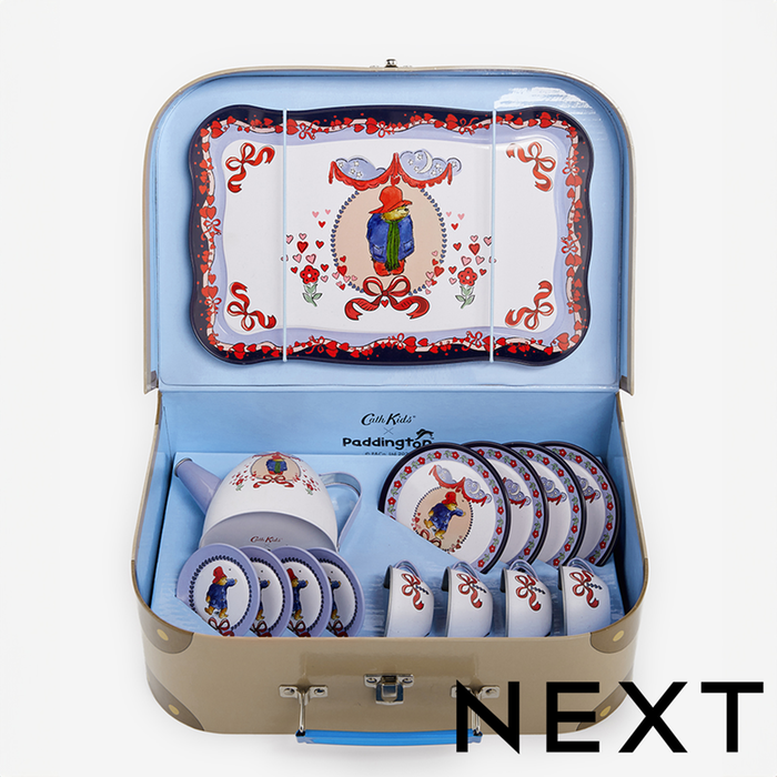 NEXT Cath Kidston Blue/Brown Paddington Children's Play Tea Set 