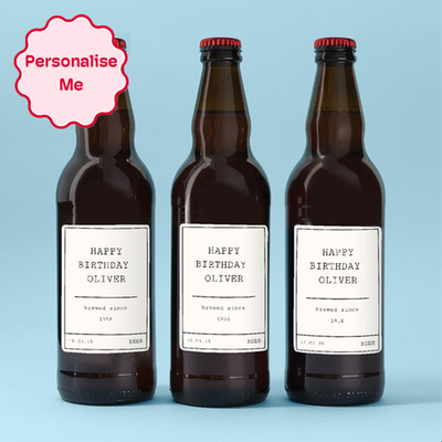 Personalised Happy Birthday Lager Trio 3x500ml