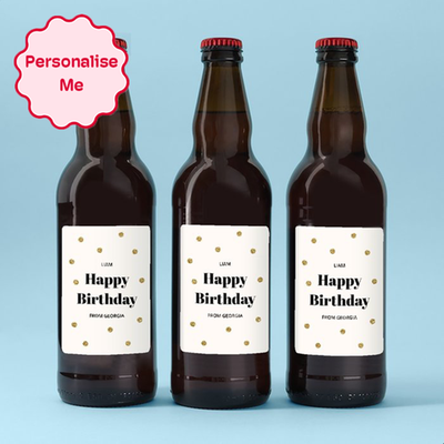 Personalised Happy Birthday Lager Trio 3x500ml