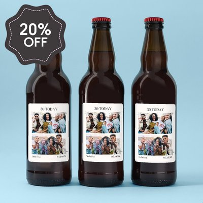 Personalised Photo Upload Milestone Birthday Lager Trio 3x50 0ml