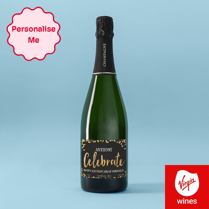 Personalised Celebrate Birthday Champagne 75cl