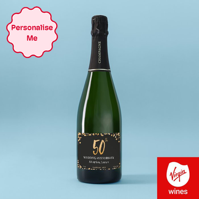 Personalised 50th Anniversary Champagne 75cl