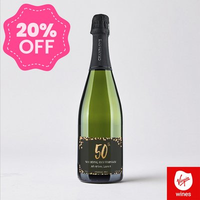 Personalised 50th Anniversary Champagne 75cl