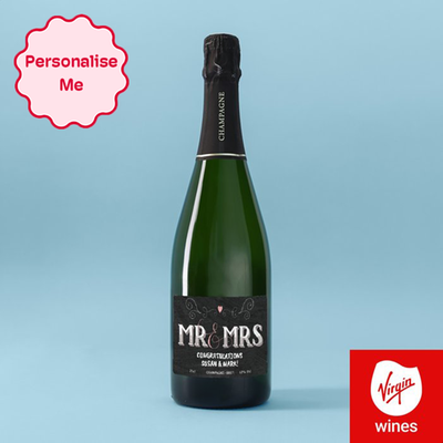 Personalised Mr & Mrs Champagne 75cl
