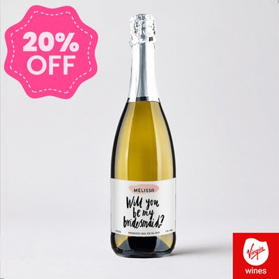 Virgin Wines Personalised Bridesmaid Prosecco 75cl