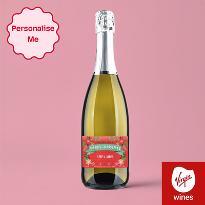 Personalised Merry Christmas Prosecco 75cl