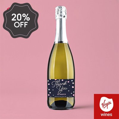Personalised Thank You Prosecco 75cl