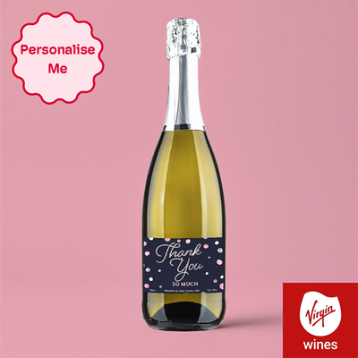 Personalised Thank You Prosecco 75cl