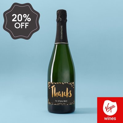 Personalised Thank You Champagne 75cl