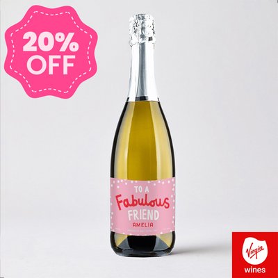 Personalised Prosecco Fabulous Friend 75cl