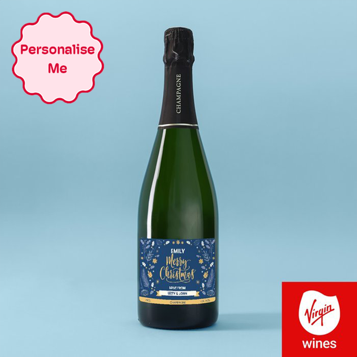 Personalised  Merry Christmas Champagne