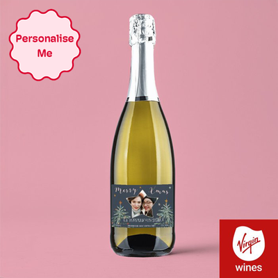 Personalised Prosecco Merry Christmas With Photo Upload