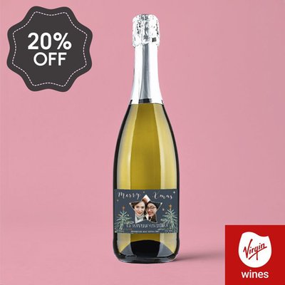 Personalised Prosecco Merry Christmas With Photo Upload