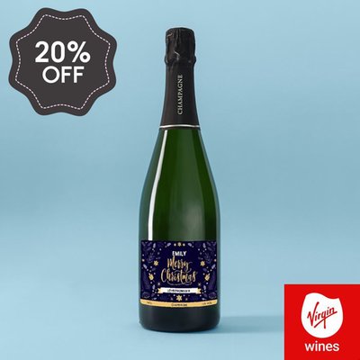 Personalised Merry Christmas Champagne