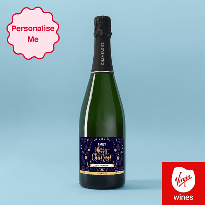 Personalised Merry Christmas Champagne