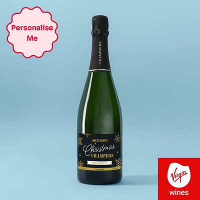Personalised Christmas Champagne 