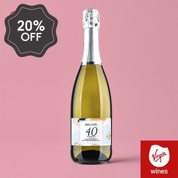 Personalised Milestone Birthday Prosecco 75cl