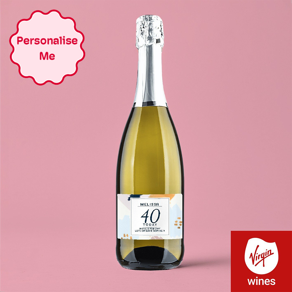 Virgin Wines Personalised Milestone Birthday Prosecco 75Cl