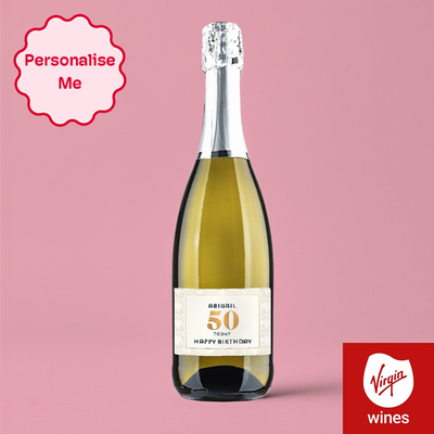 Personalised 50th Birthday Prosecco 75cl
