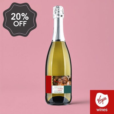 Personalised Christmas Photo Prosecco 75cl