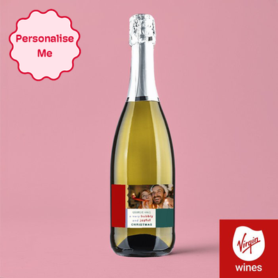 Personalised Christmas Photo Prosecco 75cl