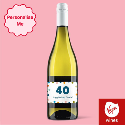 Personalised Happy Birthday Milestone Pinot Grigio 75cl