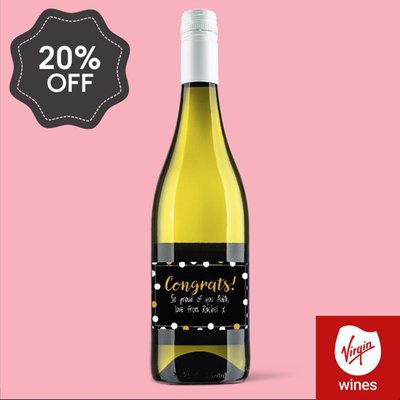 Personalised Congratulations Pinot Grigio 75cl