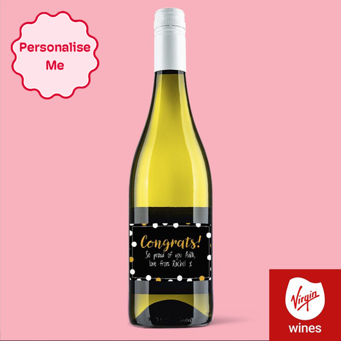 Personalised Congratulations Pinot Grigio 75cl