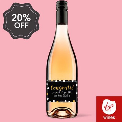 Personalised Congratulations Rose Wine 75cl