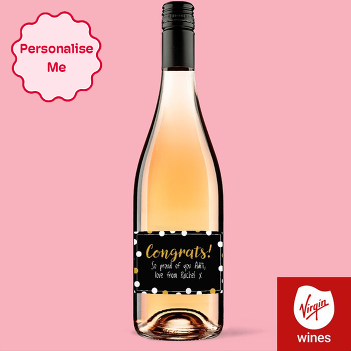 Personalised Congratulations Rose Wine 75cl