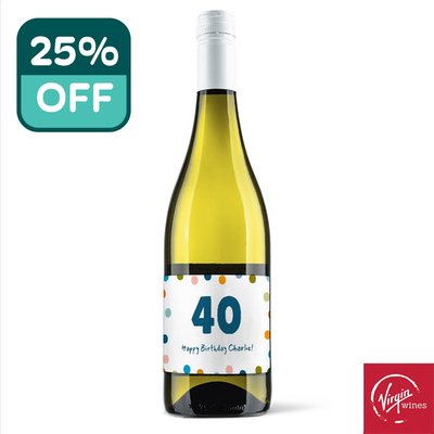 Virgin Wines Personalised Happy Birthday Milestone Chablis 75cl