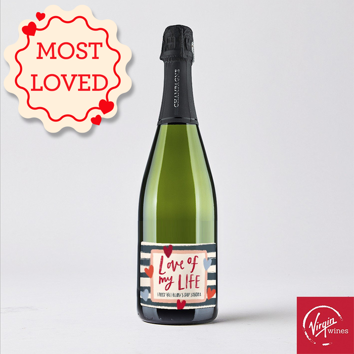 Personalised Love Of My Life Champagne 75cl