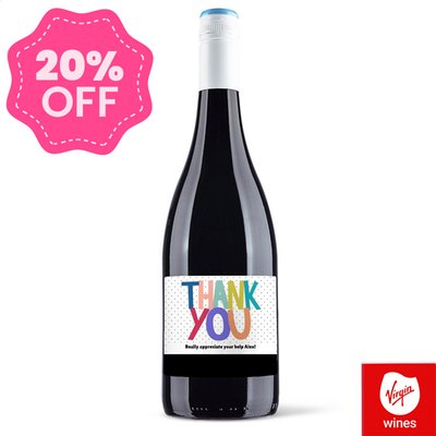 Virgin Wines Personalised Thank You Merlot 75cl 