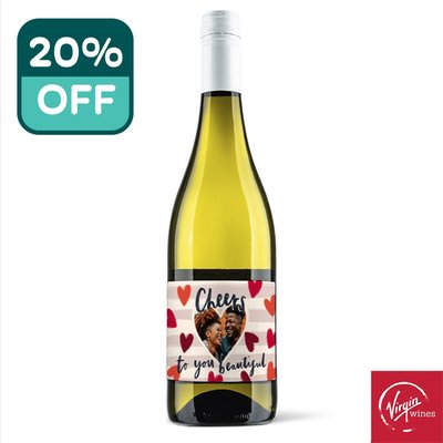 Virgin Wines Personalised Cheers To You Beautiful Pinot Grigio 75cl