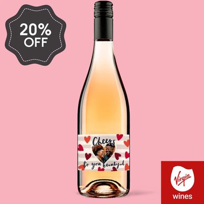 Personalised Cheers To You Beautiful Rose Wine 75cl