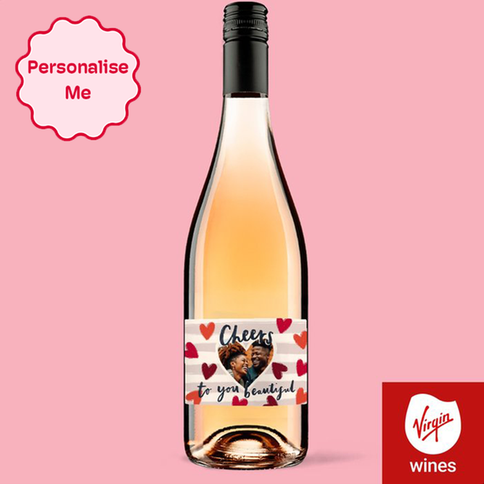 Personalised Cheers To You Beautiful Rose Wine 75cl