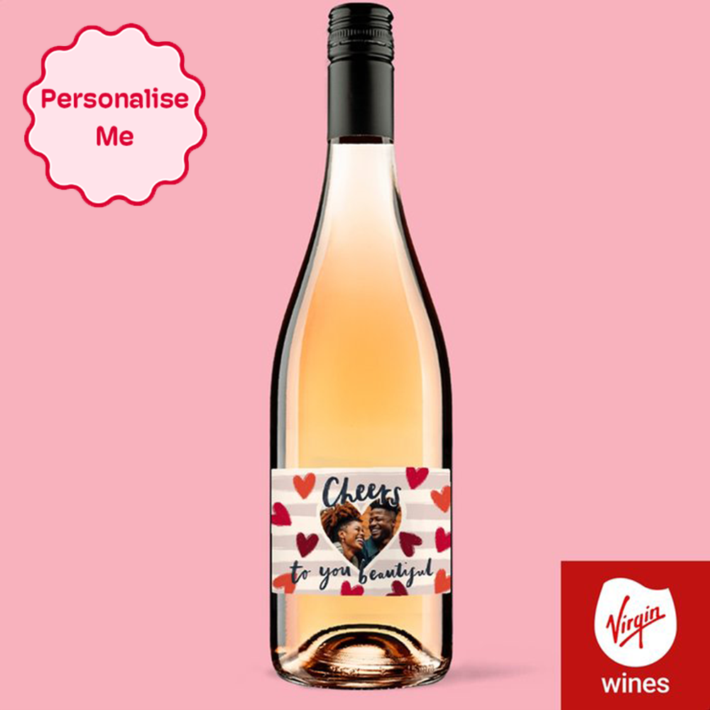 Virgin Wines Personalised Cheers To You Beautiful Rose Wine 75Cl