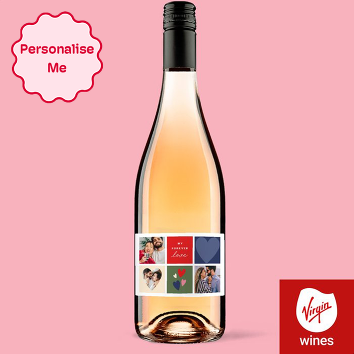 Personalised My Forever Love Rose Wine 75cl