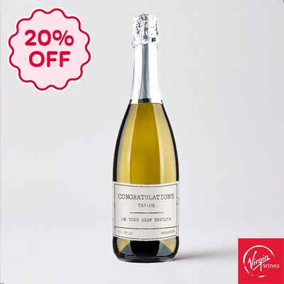 Virgin Wines Congratulations On Exams Personalised Prosecco 75cl