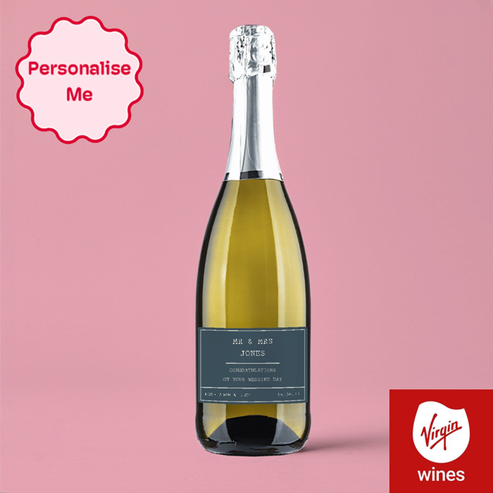 Personalised Congratulations On Your Wedding Day Prosecco 75cl