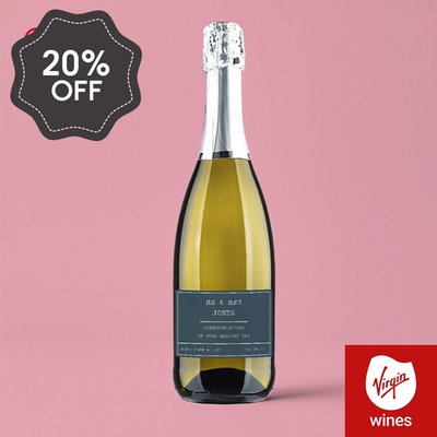 Personalised Congratulations On Your Wedding Day Prosecco 75cl