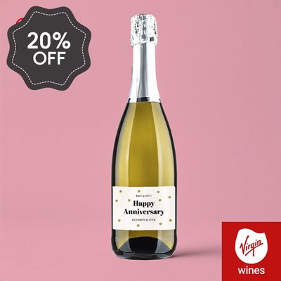 Personalised Happy Anniversary Prosecco 75cl