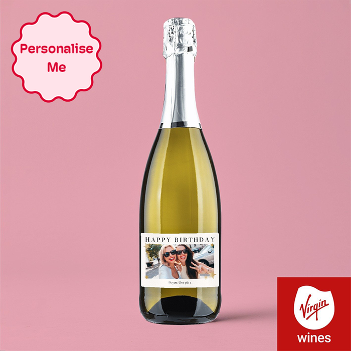 Personalised Photo Happy Birthday Prosecco 75cl