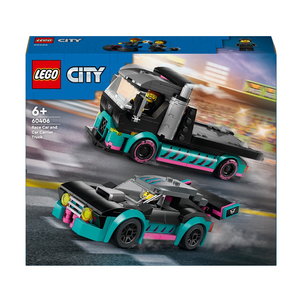 Lego City Lego Race Car And Car Carrier Truck (60406) Toys & Games